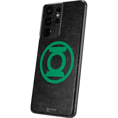 DC Comics Green Lantern Logo Black Background Galaxy S21 Ultra 5G Skin